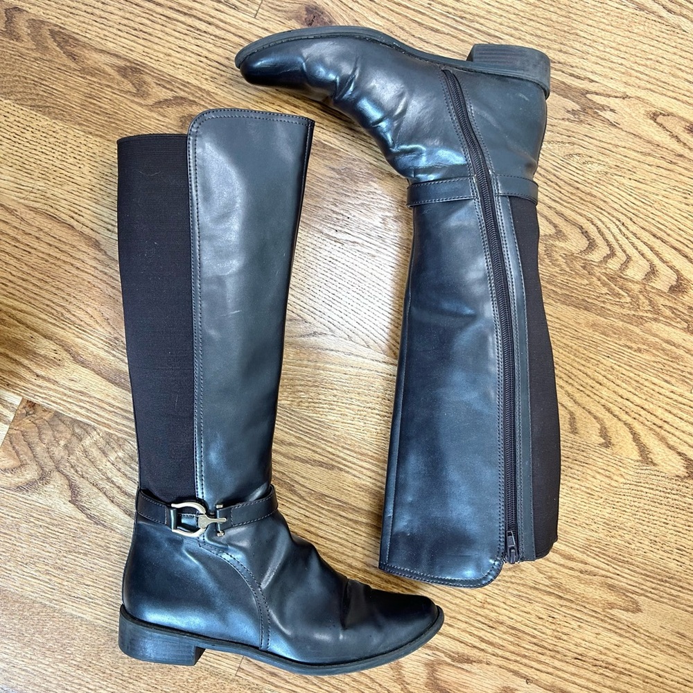 SOLD   Anne Klein Dark Brown Heeled Boots - 10M